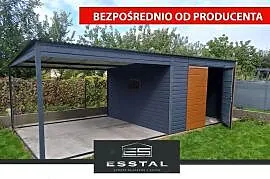 C27 Garaż Blaszany GRAFIT , Garaże Blaszane , Wiatki ogrodowe - ESSTAL