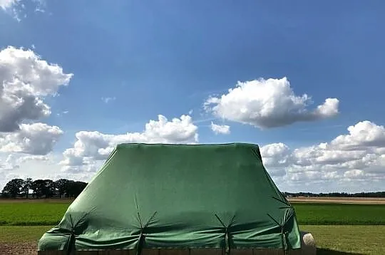 Fliz ochronny 9,8x12,5m NIEMIECKI- płachta ochronna BEL słomy,siana, Małopolskie, Jurki