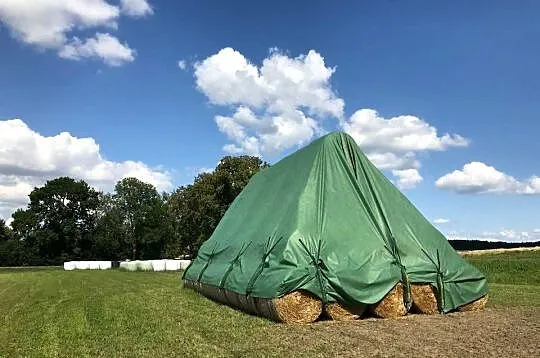 Fliz ochronny 9,8x12,5m NIEMIECKI- płachta ochronna BEL słomy,siana, Małopolskie, Jurki