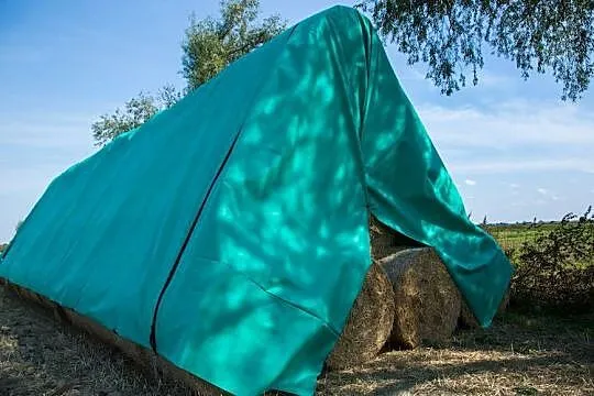 Fliz ochronny 9,8x12,5m NIEMIECKI- płachta ochronna BEL słomy,siana, Małopolskie, Jurki