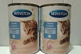 Winston Karma mokra dla kotów Z DORSZEM CZARNYM 2 x 400g