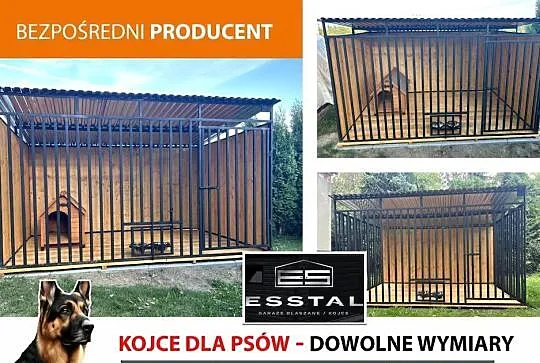 Kojec dla Psa , KOJCE dla Psów ,Klatka , Box , Zadaszenie  - ESSTAL