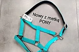 Nowy z metką kantar PONY z podszyciem, turkusowy
