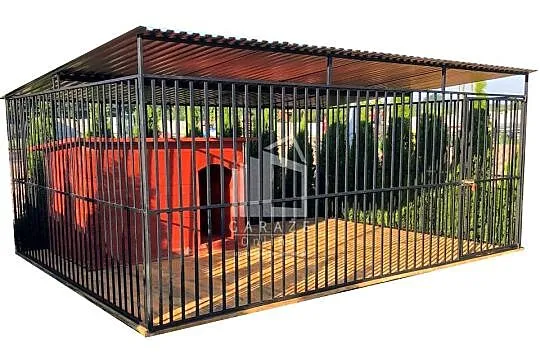 Kojec dla Psów 4x3m - Drewniana podłoga ID589