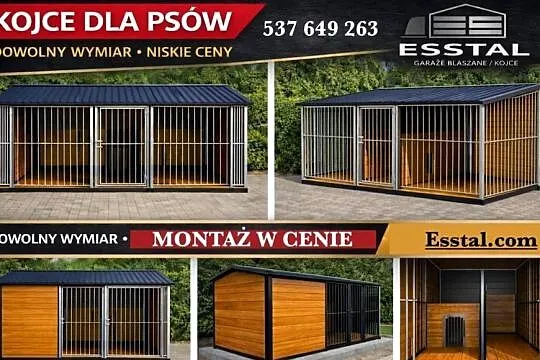 Kojec dla Psa na Wymiar , KOJCE dla Psów - Dowolne Rozmiary - ESSTAL-, Mazowieckie, Otwock