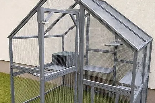 Woliera dla kotów Wiltec 188 × 142 × 187 cm – metalowa siatka, Mazowieckie, Konstancin-Jeziorna