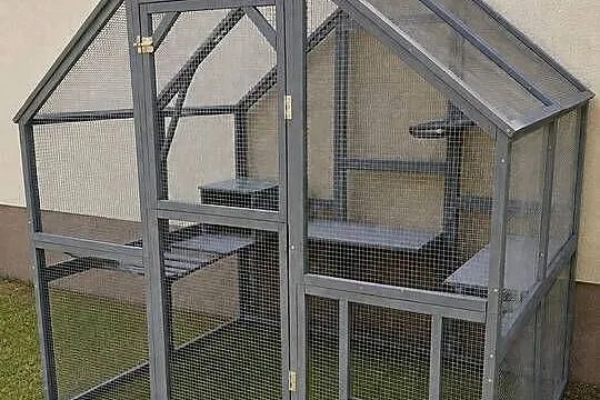 Woliera dla kotów Wiltec 188 × 142 × 187 cm – metalowa siatka, Mazowieckie, Konstancin-Jeziorna