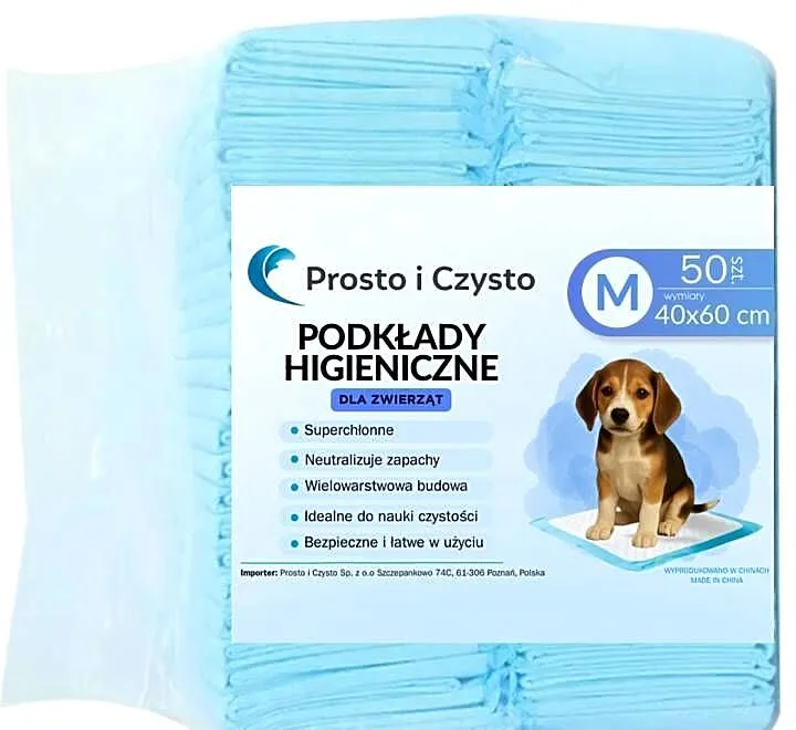 Podkłady higieniczne dla zwierząt ( pies ,kot...), rozmiar M 40x60, Wielkopolskie, Poznań