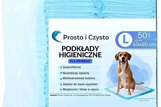 Podkłady higieniczne dla zwierząt ( pies ,kot...), rozmiar M 40x60, Wielkopolskie, Poznań