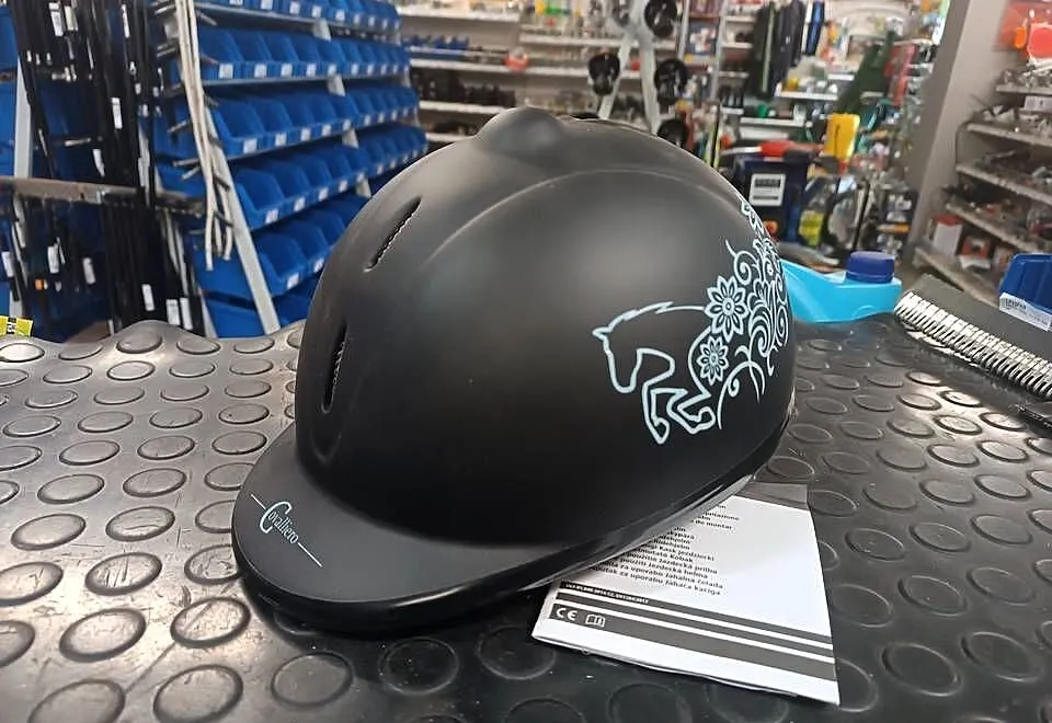 Kask jeździecki Beauty, czarny, Covalliero rozmiar 52-55 oraz 53-57, Łódzkie, Wieluń