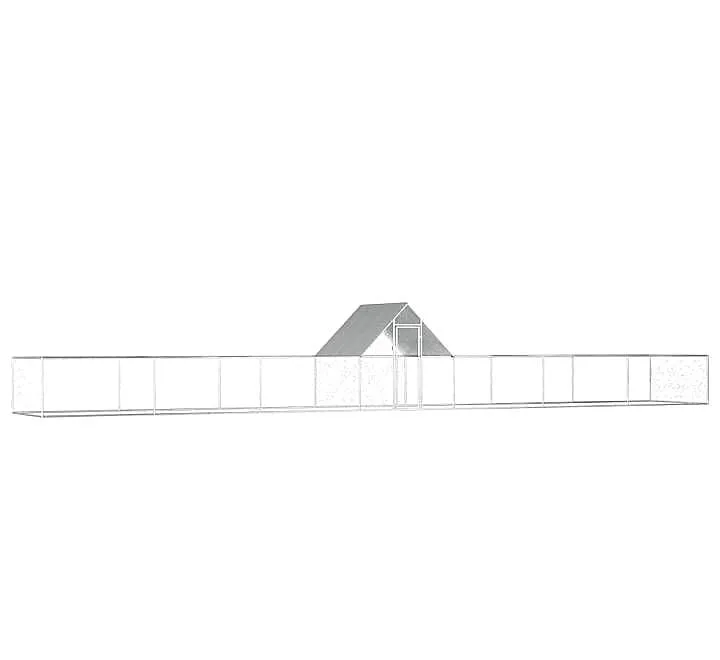 vidaXL Woliera dla kur, 14 x 2 x 2 m, galwanizowana 144564, Mazowieckie, Warszawa
