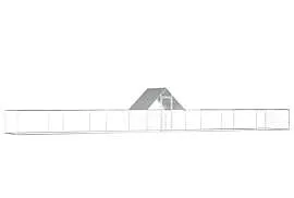 vidaXL Woliera dla kur, 14 x 2 x 2 m, galwanizowana 144564