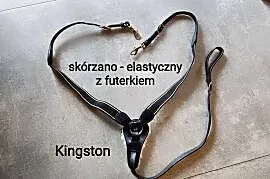Jak nowy Napierśnik skórzano-elastyczny z futerkiem - Kingston