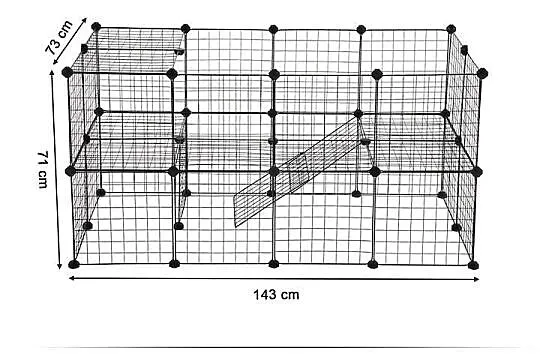 Klatka zagroda dla małych gryzoni czarna 143 cm, Lubuskie, Siedlisko