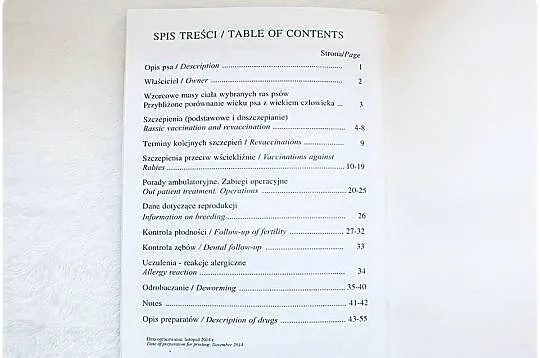 Książeczka Zdrowia Psa rasy średniej - mix ras Nowa, Lubuskie, Lubsko