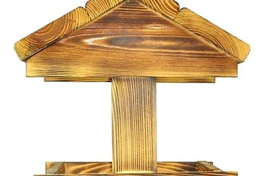 Karmnik drewniany KR-3 duży brązowy, opalany, Podkarpackie, Przyszów