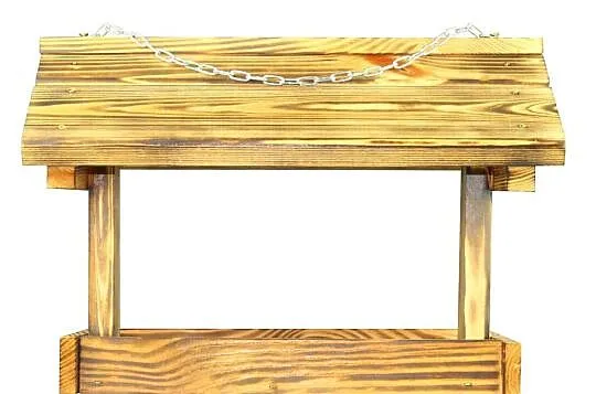 Karmnik drewniany KR-3 duży brązowy, opalany, Podkarpackie, Przyszów