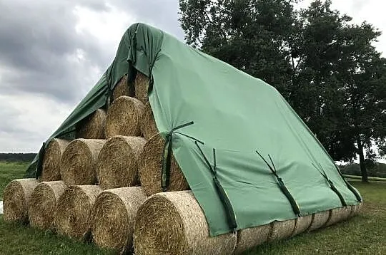 NIEMIECKI Fliz ochronny ZABEZPIECZENIE słomy siana BEL przed deszczem