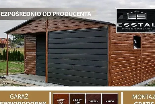 79B Garaż Blaszany -Orzech| Blaszak |Garaże | Wiaty | Kojce | - ESSTAL, Lubelskie, Parczew