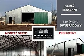 C43 OCYNKOWANY Garaż Blaszany | Przesuwna Brama | Wiaty , Hale | - ESSTAL