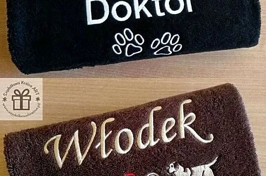 Ręcznik DLA PSA do wycierania łap, osuszania po kąpieli HAFT, Kujawsko-pomorskie, Toruń