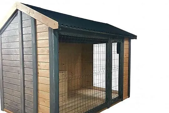 Kojec drewniany efektowny nowoczesny lamele  3×2 buda dla psa boks box, Warmińsko-mazurskie, Iława