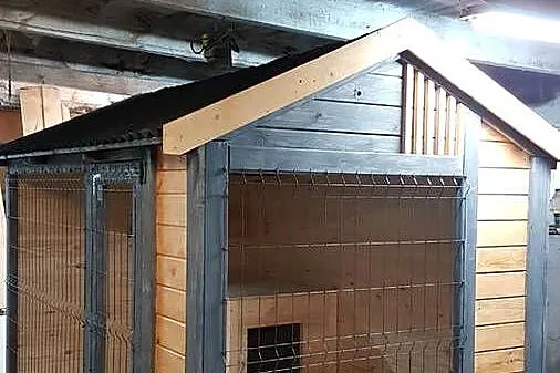 Kojec drewniany efektowny nowoczesny lamele  3×2 buda dla psa boks box, Warmińsko-mazurskie, Iława