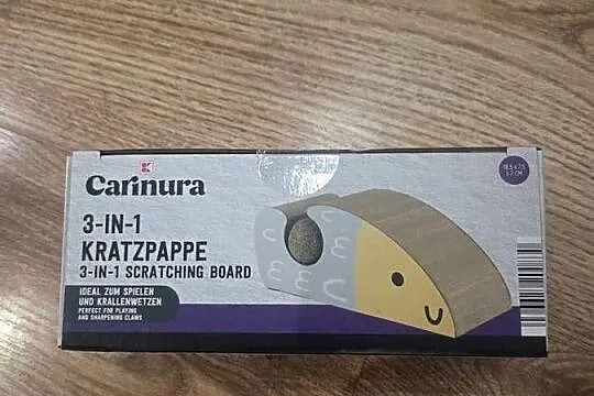 Drapak dla kota 3w1 kartonowy Carinura z piłką i kocimiętką, Łódzkie, Pabianice