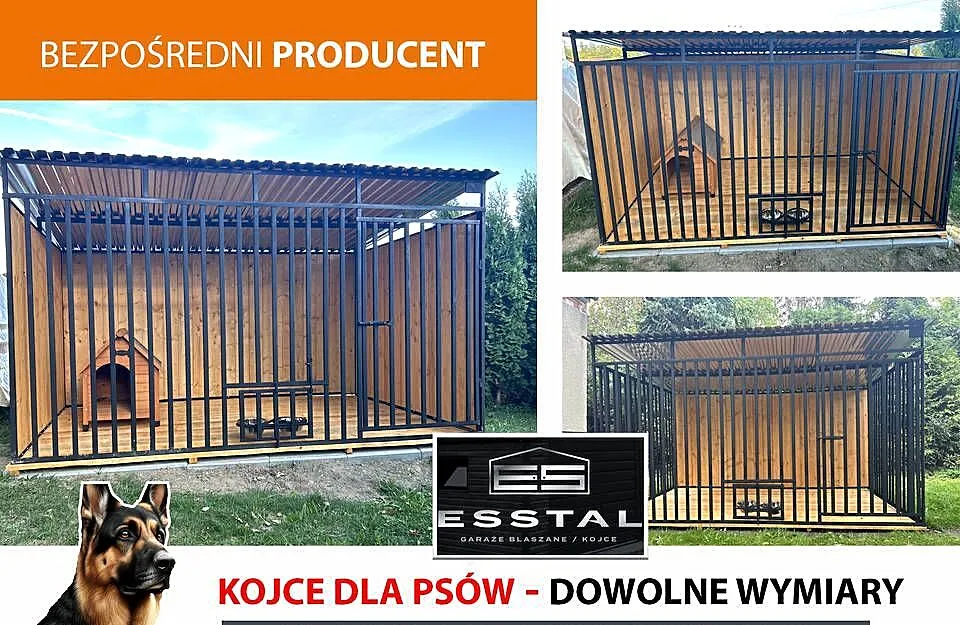 Kojec dla Psa 3x2 - ściany drewniane Impregnowane | KOJCE | - ESSTAL, Małopolskie, Stary Sącz