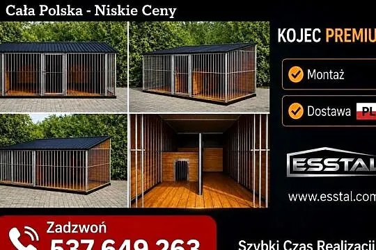 Kojec dla Psa na Wymiar , Klatka , Box , Schowek , Zagroda - ESSTAL-, Mazowieckie, Kozienice