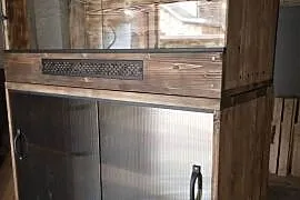 Terrarium drewniane dla agama brodata gekon wąż żółw w zestawie z komodą