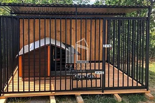 Kojec dla psów 3x2m - drewniana podłoga - Uchwyt na miski - Tylnia sciana z, Łódzkie, Szczecin
