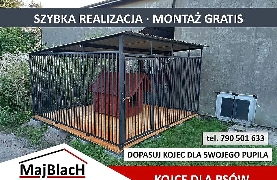 Kojec dla Psa - | Kojce dla Psów | Różne Wymiary - Maj-Blach, Małopolskie, Myślenice