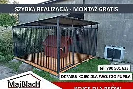 Kojec dla Psa - | Kojce dla Psów | Różne Wymiary - Maj-Blach