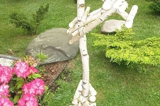 Drewniany stojak dla papug z brzozy, Śląskie, Ruda Śląska