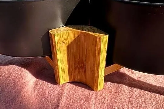 Podwójne ceramiczne miski 850ml stojak bambusowy, Kujawsko-pomorskie, Osięciny