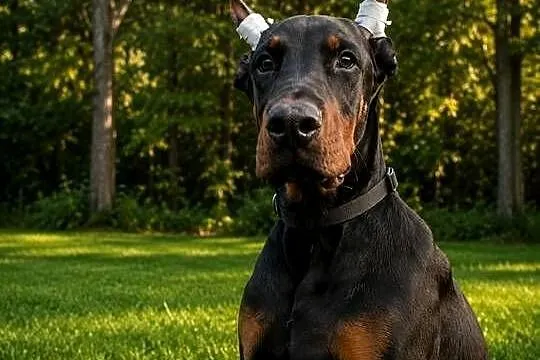 Piekny kopiowany Doberman, Lubelskie, Lubartów