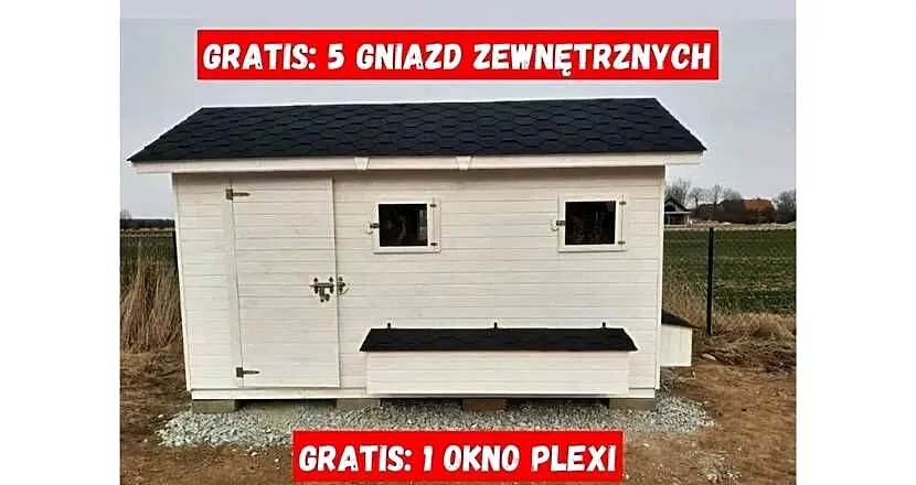 Kurnik KOKOSZKA drewniany domek dla kur ptaków drobiu, Śląskie, Kłomnice