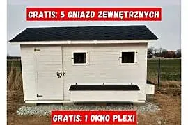 Kurnik KOKOSZKA drewniany domek dla kur ptaków drobiu