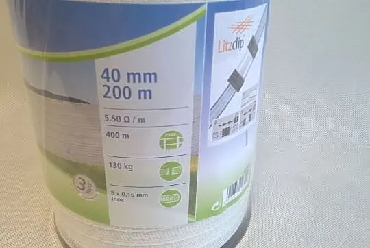 MOCNA taśma elektryczna dla Koni do Pastucha Elektrycznego 4cm x 200m, , Solec Kujawski