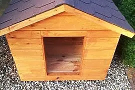 Drewniana ocieplana solidna buda dla psa legowisko 70x90