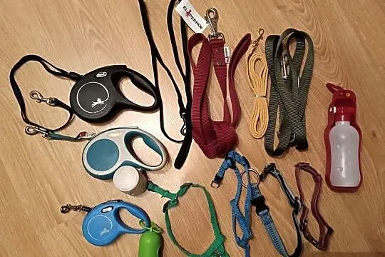 Zestaw smyczy, obroży,szelek i butelka dla psa, Śląskie, Szczyrk