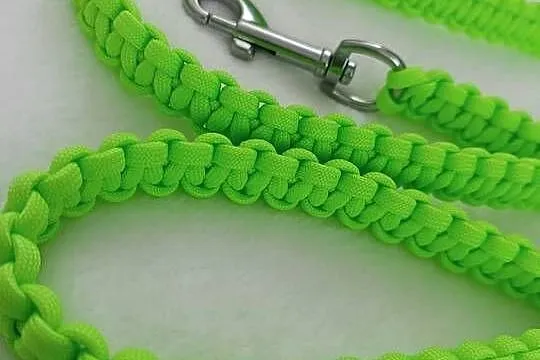 Smycz spacerowa pleciona handmade paracord, Podkarpackie, Jawornik Polski