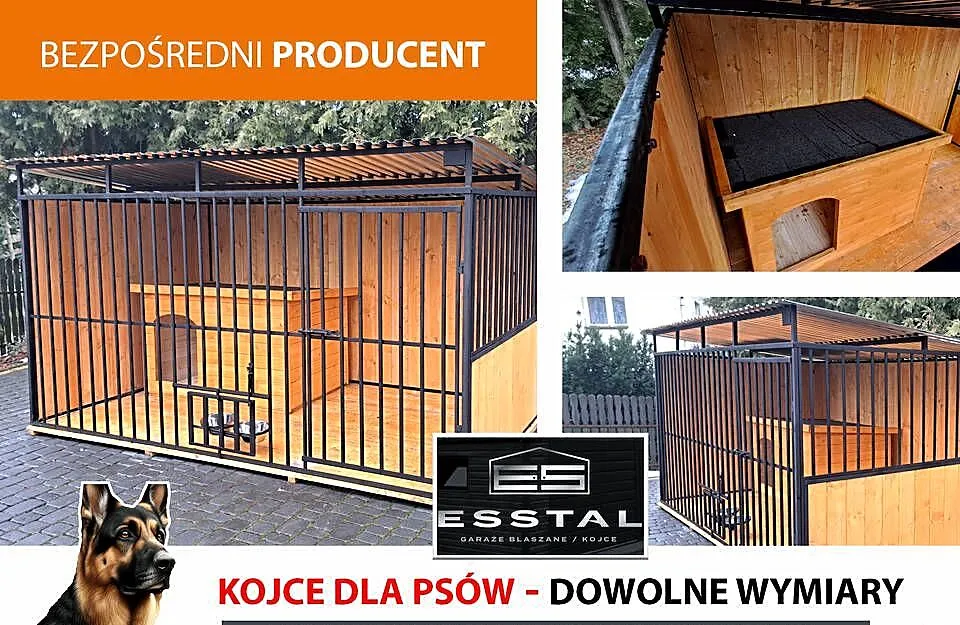 B128 Kojec dla Psa 3x2 - ściany drewniane Impregnowane | KOJCE | - ESSTAL, Lubelskie, Międzyrzec Podlaski