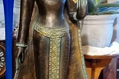 BUDDA Z ZYWICY CIEZKA 118CM WYSOKA BRAK LEWEGO BARKU