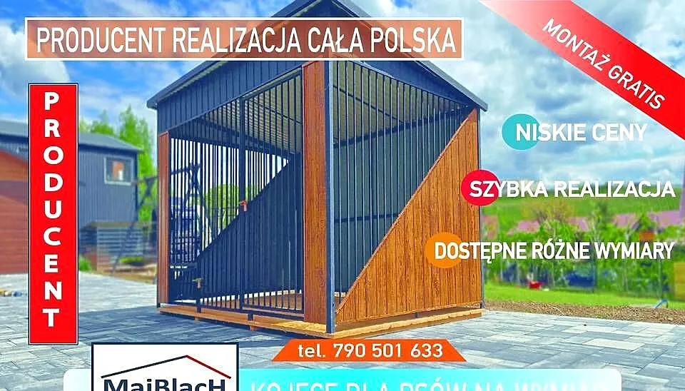 Kojec dla Psa - Szybka Realizacja - Cała Polska - Maj-Blach, Łódzkie, Piotrków Trybunalski