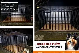 A180 Kojec dla Psa 3x2 - |TYLNA ŚCIANA ZABUDOWANA ocynk | Kojce | - ESSTAL