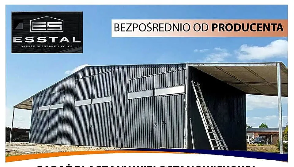 036A Garaż Blaszany Grafitowy | Garaże Blaszane | Wiaty | Hale | - ESSTAL, Zachodniopomorskie, Choszczno