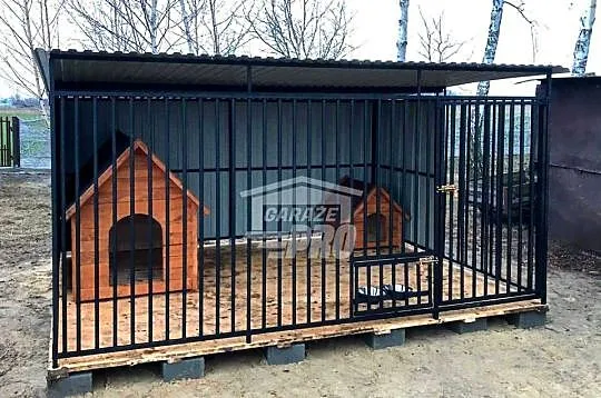 Kojec dla Psów 3x3m  zabudowane blachą Uchwyt na miski GP386, Podkarpackie, Sanok