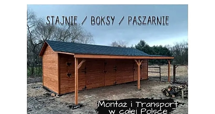 Stajnia dla konia drewniana Boksy dla koni, Łódzkie, Łódź